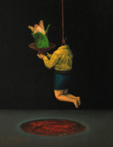 Titled "Fresh" it shows a green banana committing suicide.